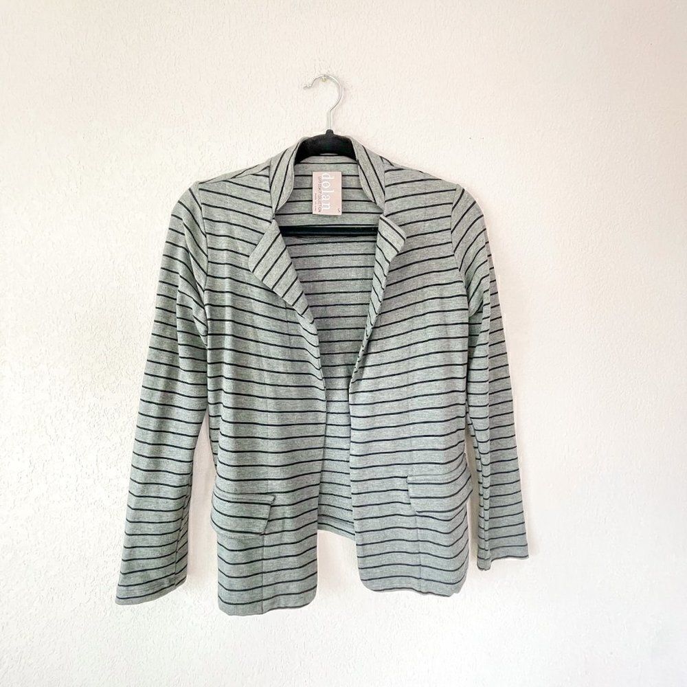 Dolan Ann Striped Open FrontāBlazerāJacket,āSizeāSmall
